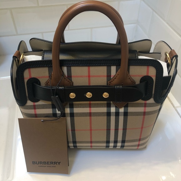Never used Burberry “The Mini Vintage Check Triple Stud Belt Bag” - Picture 5 of 5